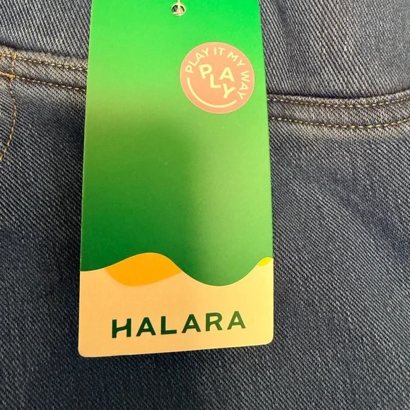 Halara NWT Pull-On Flare Jeans High Rise Stretch Denim Large Petite - Picture 5 of 5